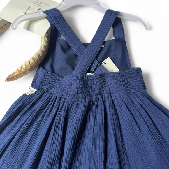 Rachel Zoe Toddler Girl Floral Embroidered Navy Dress + Headband Size 4 NWT - Picture 6 of 9